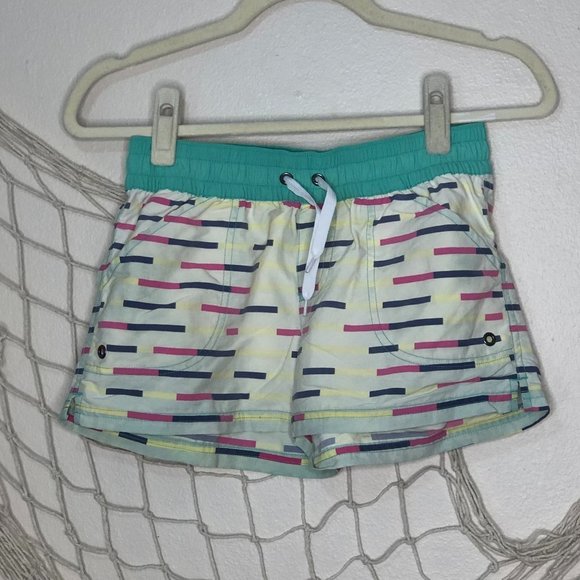 PATAGONIA Girls Baggies Pull-On Shorts Stripe XL - Picture 1 of 7